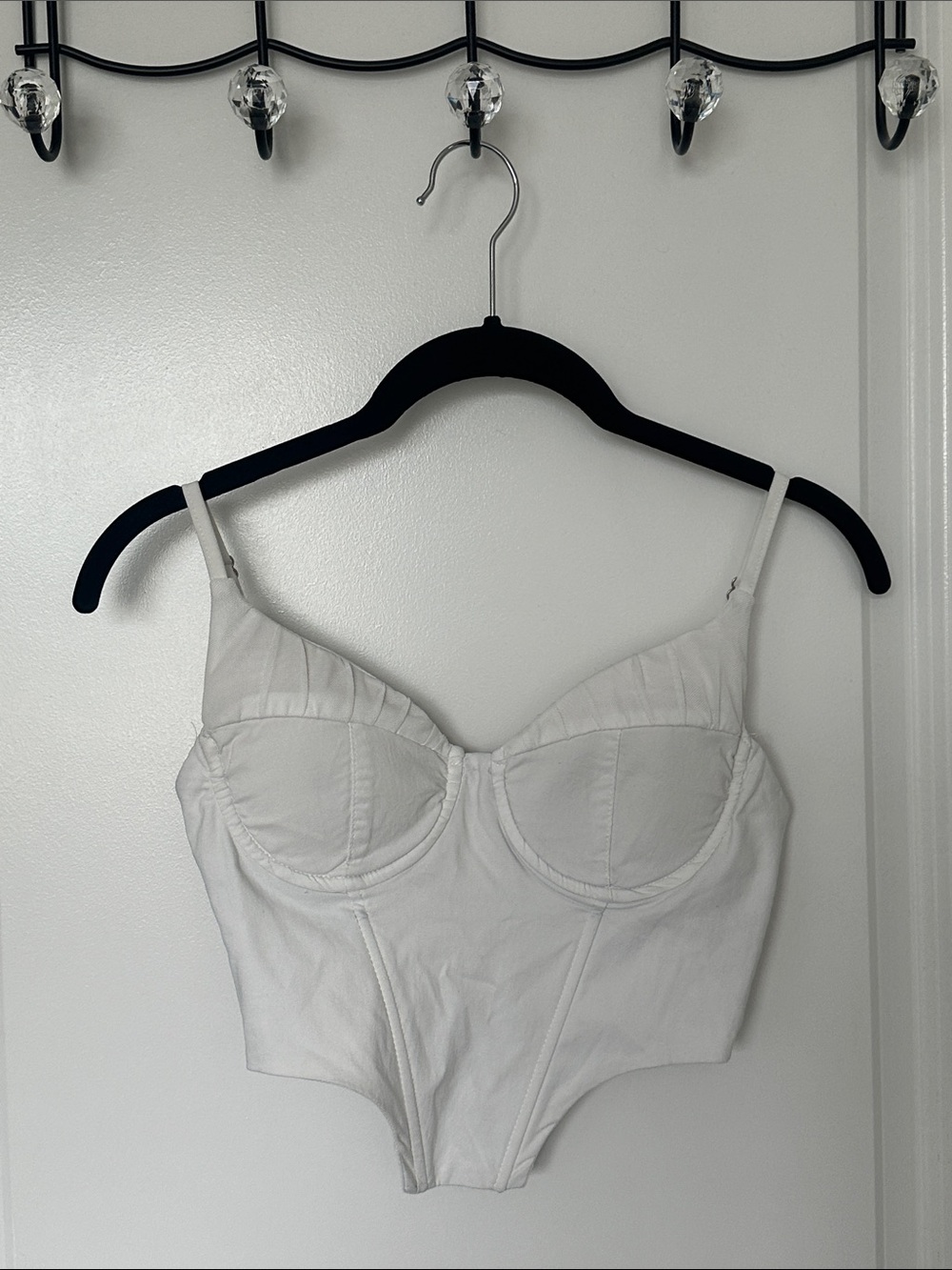 White corset top